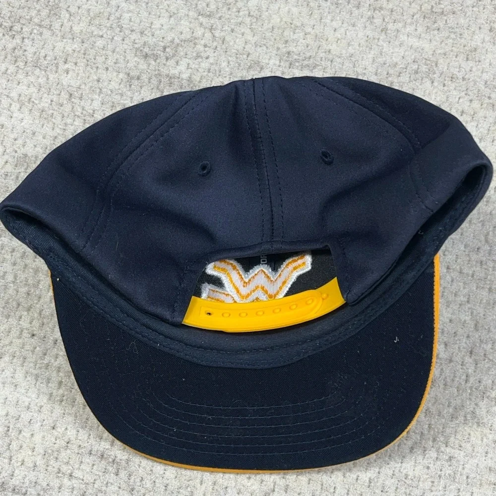 West Virginia Mountaineers Hat Cap Snapback WVU Blue‎ Yellow Plain Logo Adult